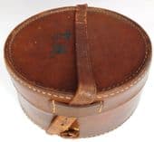 Vintage leather collar box with initials TH Men Women travelling case Art Deco